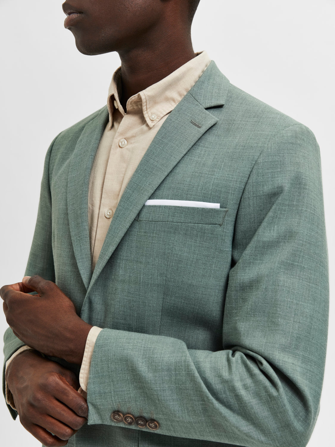 SLHSLIM-OASIS Blazer - Light Green Melange